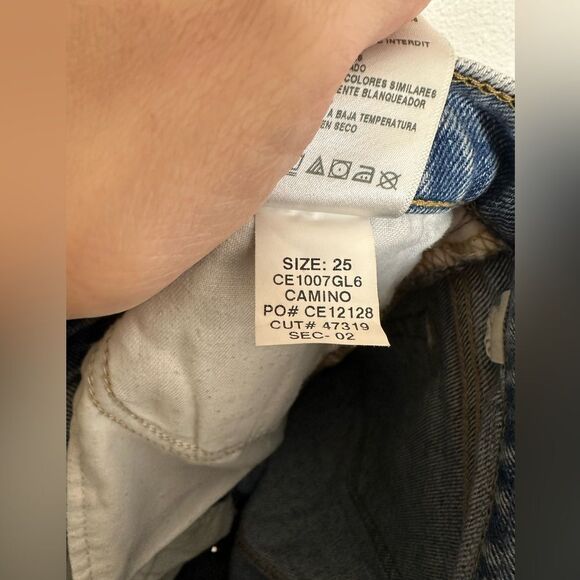 Current Elliot Soulmate High Rise Slim Straight Leg Jean Camino Blue Sz 25 - Picture 12 of 12